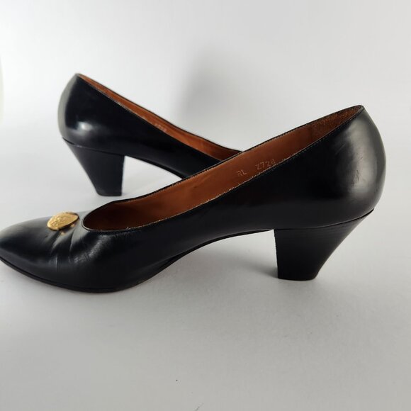 Ralph Lauren Pumps Leather Low Heel Size 8 AA - Picture 5 of 15
